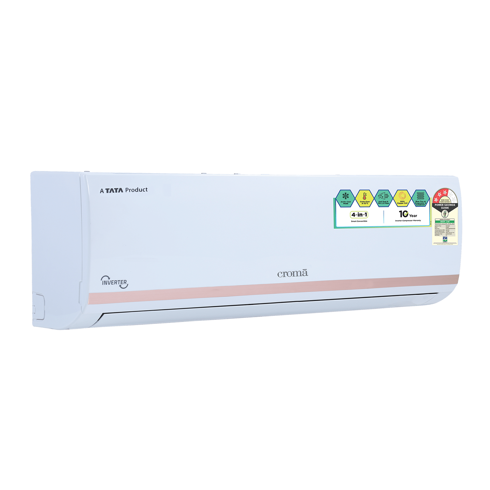 Buy Croma 4 In 1 Convertible 1 Ton 3 Star Inverter Split Ac With Dust Filter 2023 Model Copper 1032